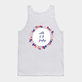 4th of july round banner Tank Top